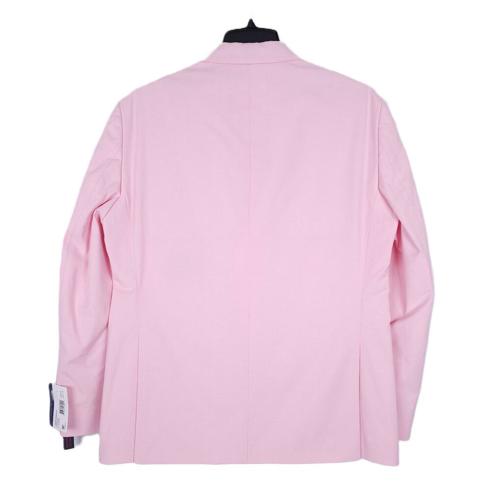 Tommy Hilfiger Mens Modern Fit 2 Piece Suit 44L 36x34 Light Pink Solid Chambray - Picture 4 of 14